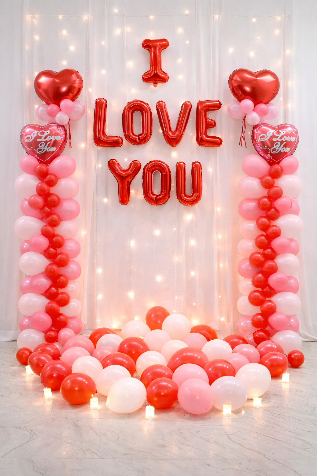 Classic I Love You Balloon Frame Setup
